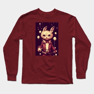 Vintage rabbit creating potions Long Sleeve T-Shirt